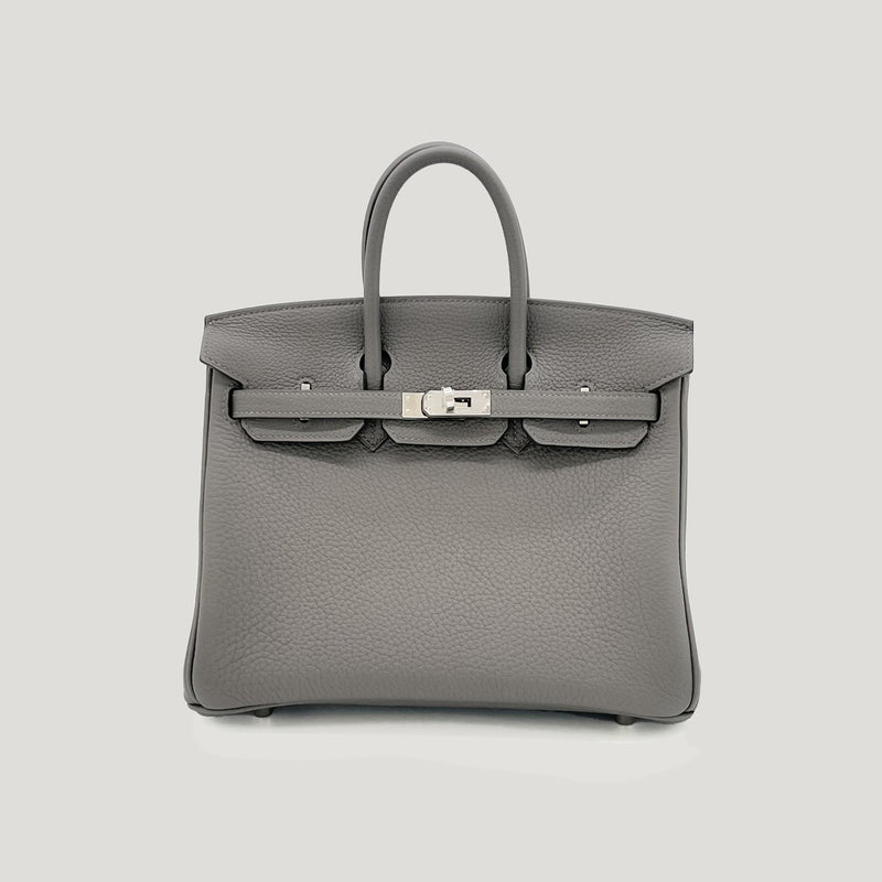 Hermes Garden Party Bag Togo Leather In Grey