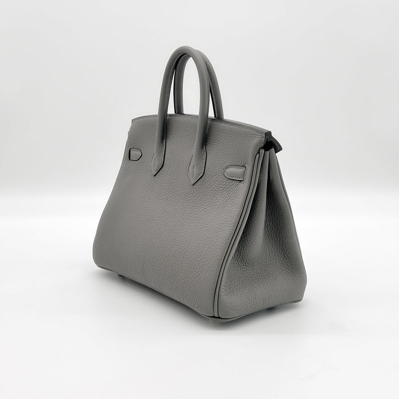 Hermes Gris Tourterelle Gray Togo Hardware Birkin 25 Handbag Bag Tote