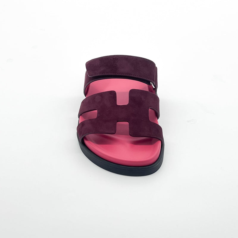 Hermès Chypre Sandal - Rouge Marsala - Found Fashion