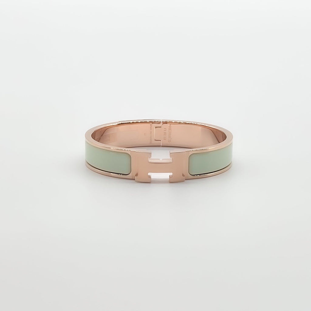 Hermès Clic H Bracelet - Vert Fizz (Mint Green) – Found Fashion