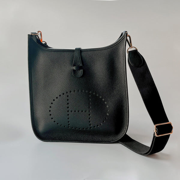 Hermes Evelyne III 29 Bag In Black (Noir) With Gold Hardware – Found Fashion