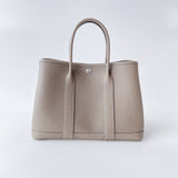 Hermes Etoupe Negonda Leather Garden Party TPM Bag - Yoogi's Closet