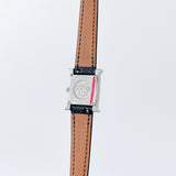 Hermes Heure H Diamond Set H Watch, Black Calfskin Strap, 21mm - Found Fashion