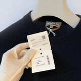 Hermes Jeux de points H en Biais" Crewneck Sweater In Marine, Size M - Found Fashion