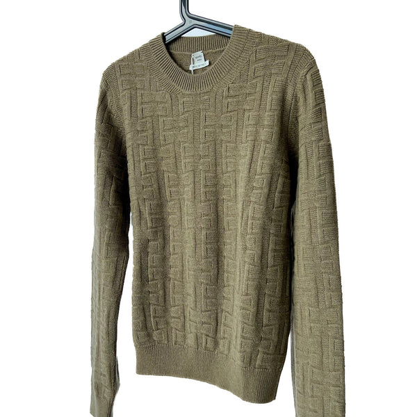 Hermes Long Sleeve Sweater In Wool | Green Vert Treillis | Size 40