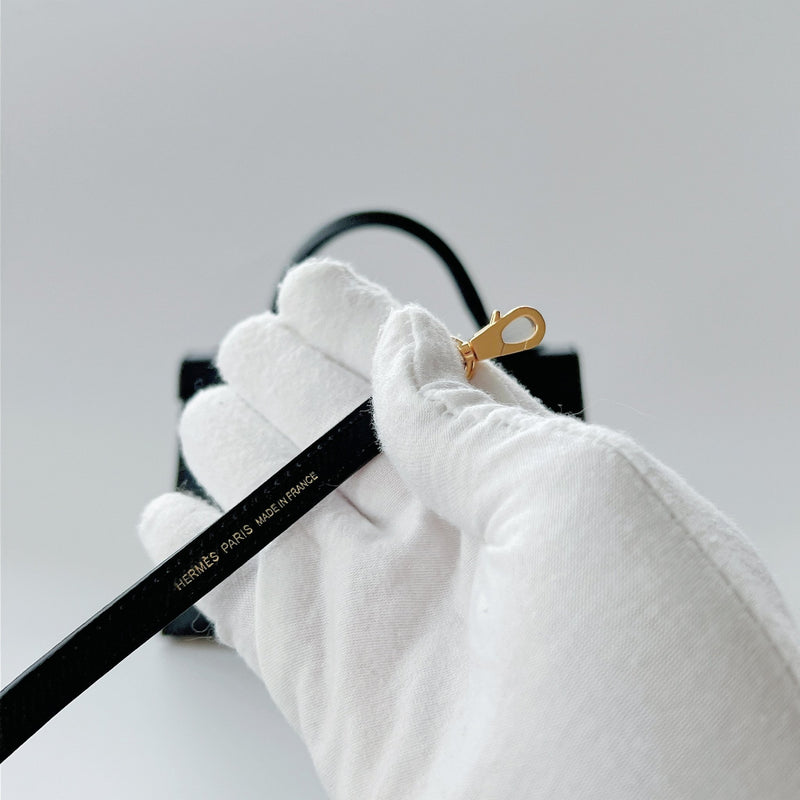 Hermès Kelly 20 Mini II Sellier Black Epsom Gold Hardware