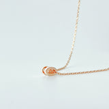 Hermes Mini Pop H Necklace In White & Rose Gold - Found Fashion