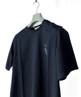 Hermes Medium T-shirt Mini Patch Cuir In Marine Blue