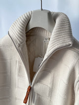 Hermes Womens Wool Jacket In White, Size 34 - Found Fashion
