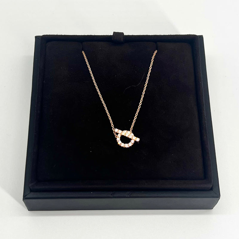 Hermès Finesse Necklace | Rose Gold With Diamonds