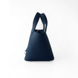 Hermes Picotin Lock Bag 18 In Bleu de Prusse (Blue) Clemence Leather And Palladium Hardware