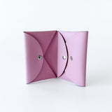 Hermes Calvi Duo Card Holder In Mauve Sylvestre, Pink Epsom Leather